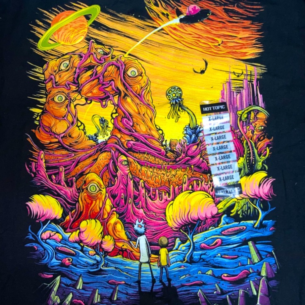 NWT Rick & Morty Alien World Tee
